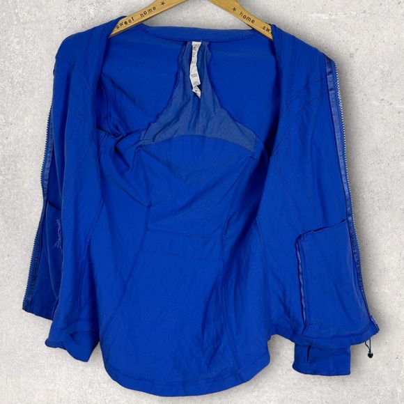Lululemon Define Jacket Blue Size Running Full Zipper Thumbholes Pockets Yoga - Picture 5 of 13
